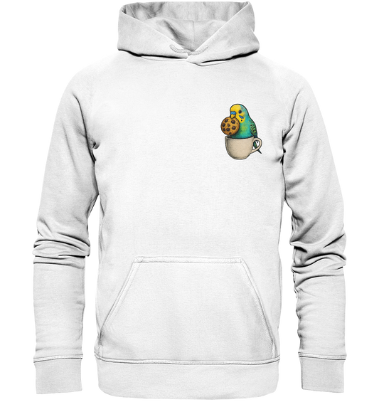 Cookie Time Budgie – Funny Bird with Cookie - Basic Unisex Hoodie