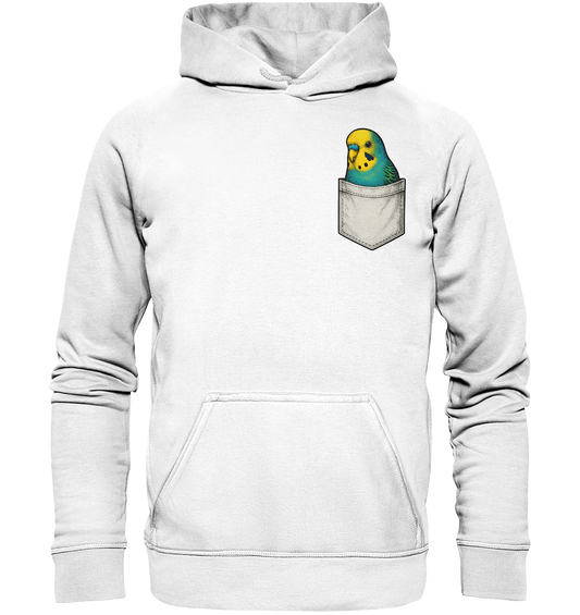 Peekaboo Pocket Bird – Lustiger Wellensittich im Hosentaschen-Style - Basic Unisex Hoodie