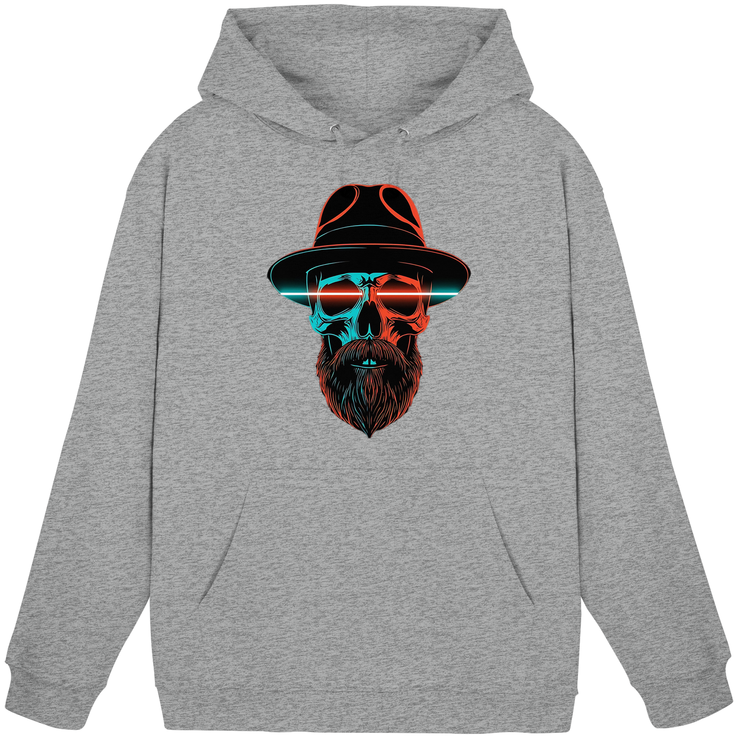 Neon Silence – Turquoise & Orange - Basic Unisex Hoodie