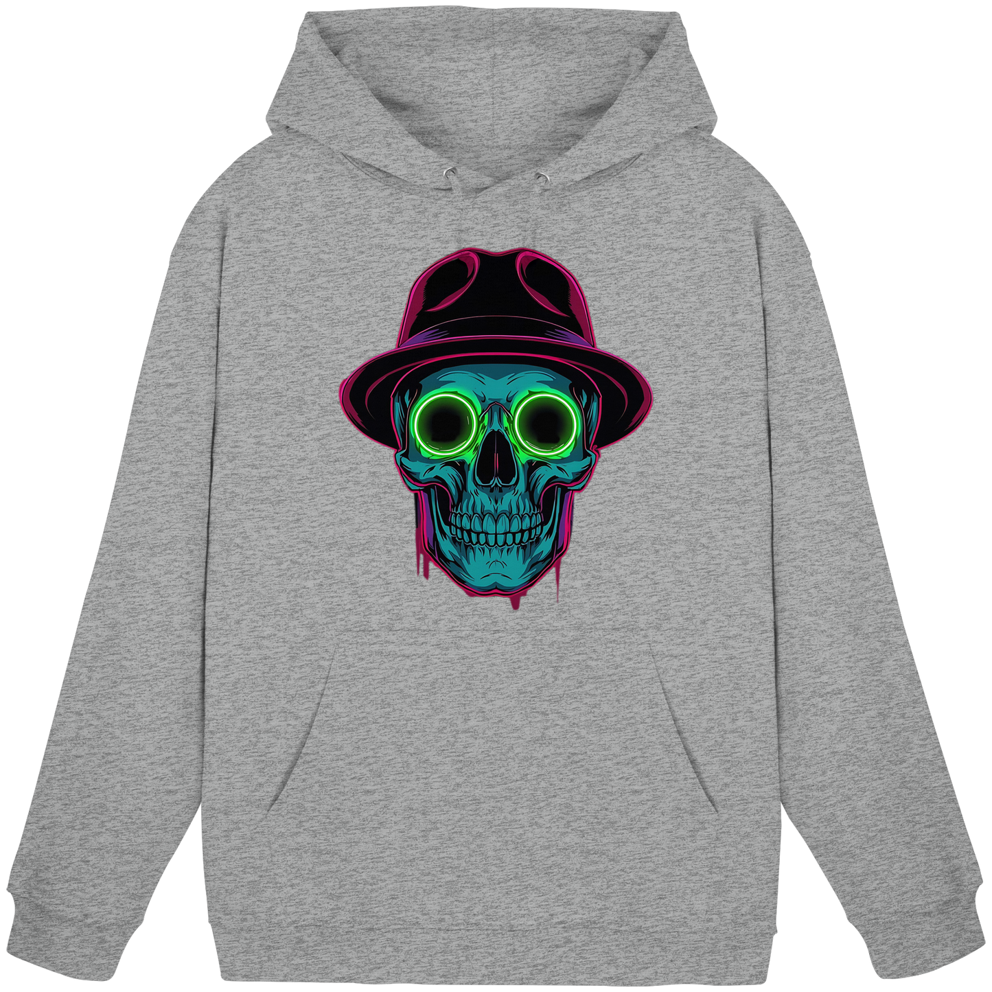 Neon Silence – Purple & Lime - Basic Unisex Hoodie