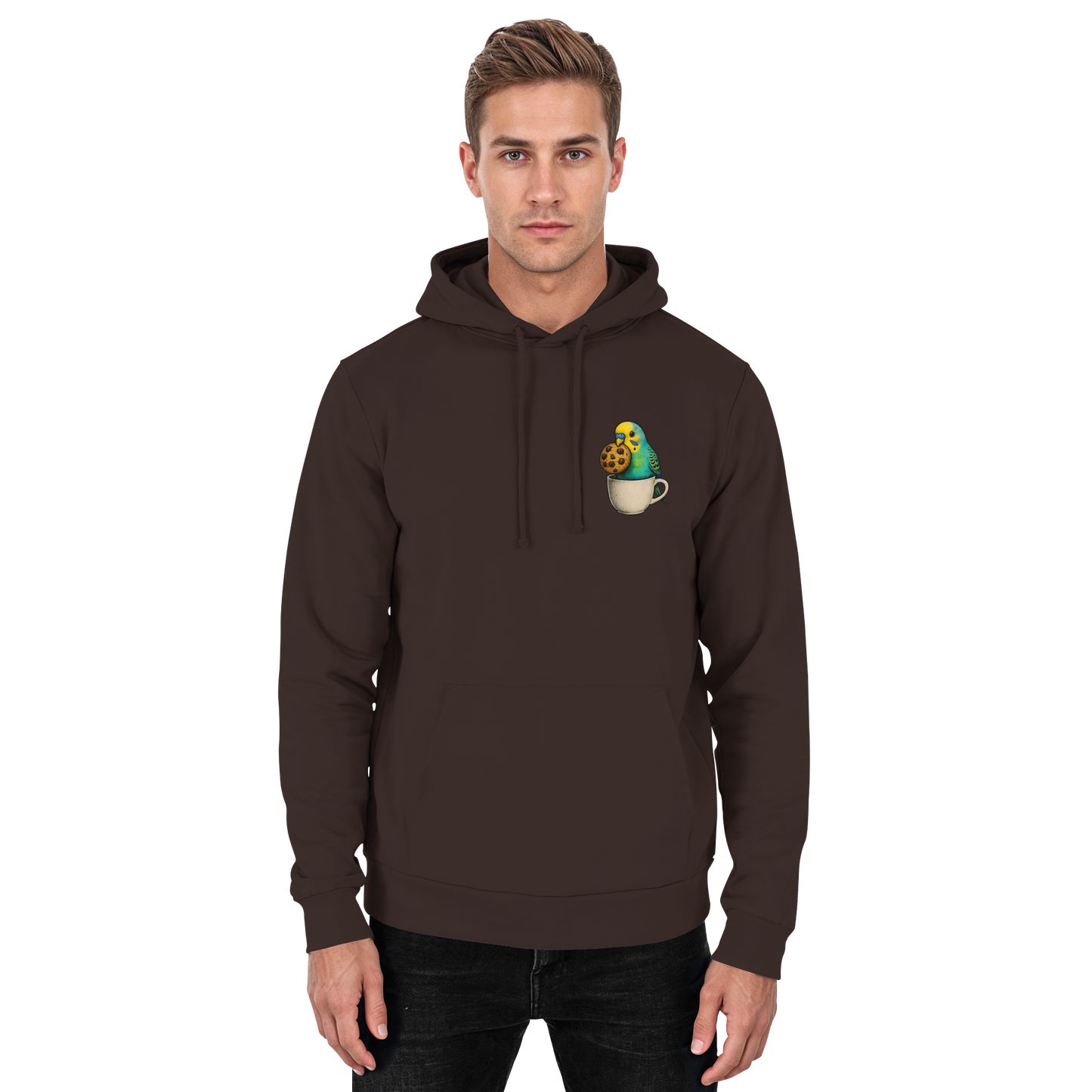 Cookie Time Budgie – Funny Bird with Cookie - Basic Unisex Hoodie