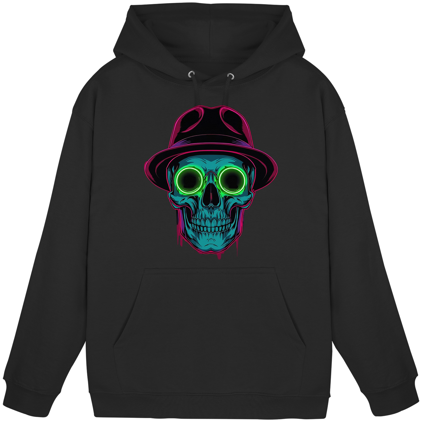 Neon Silence – Purple & Lime - Basic Unisex Hoodie