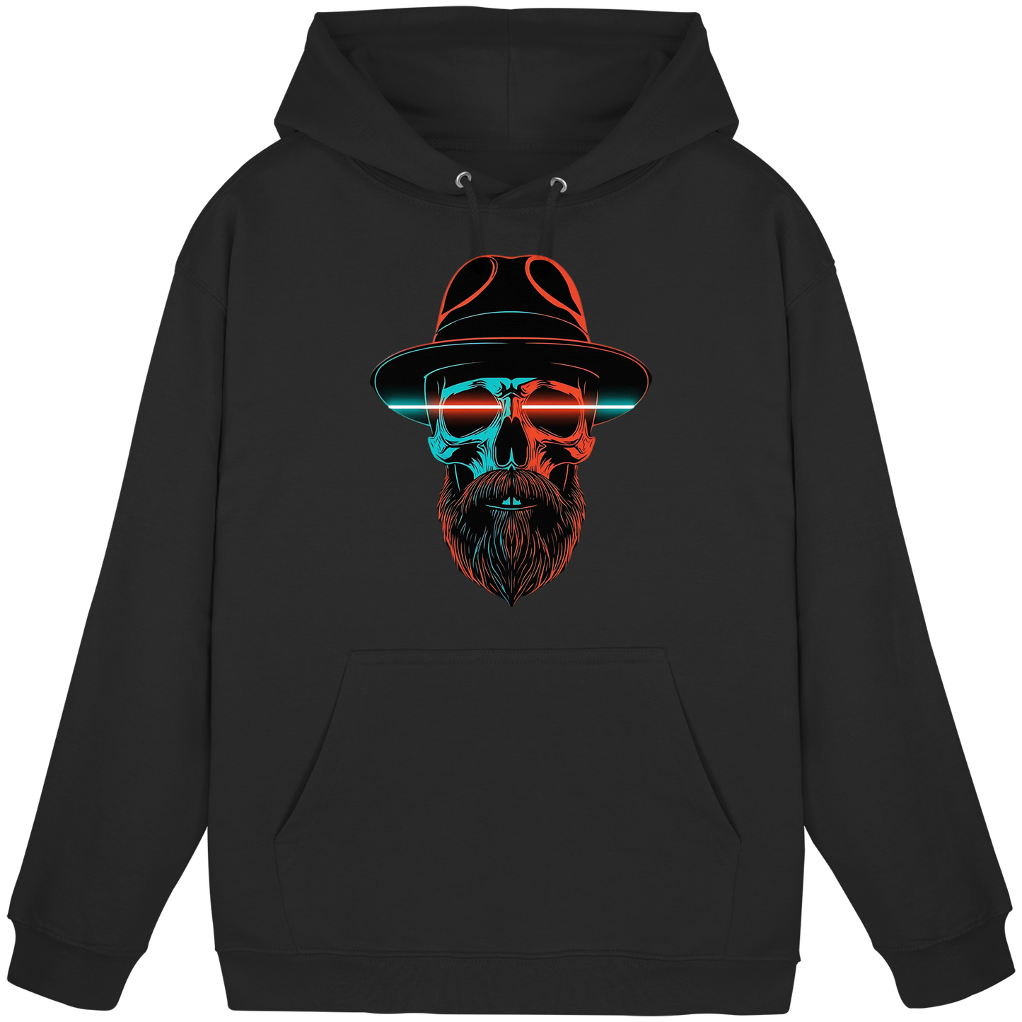 Neon Silence – Turquoise & Orange - Basic Unisex Hoodie