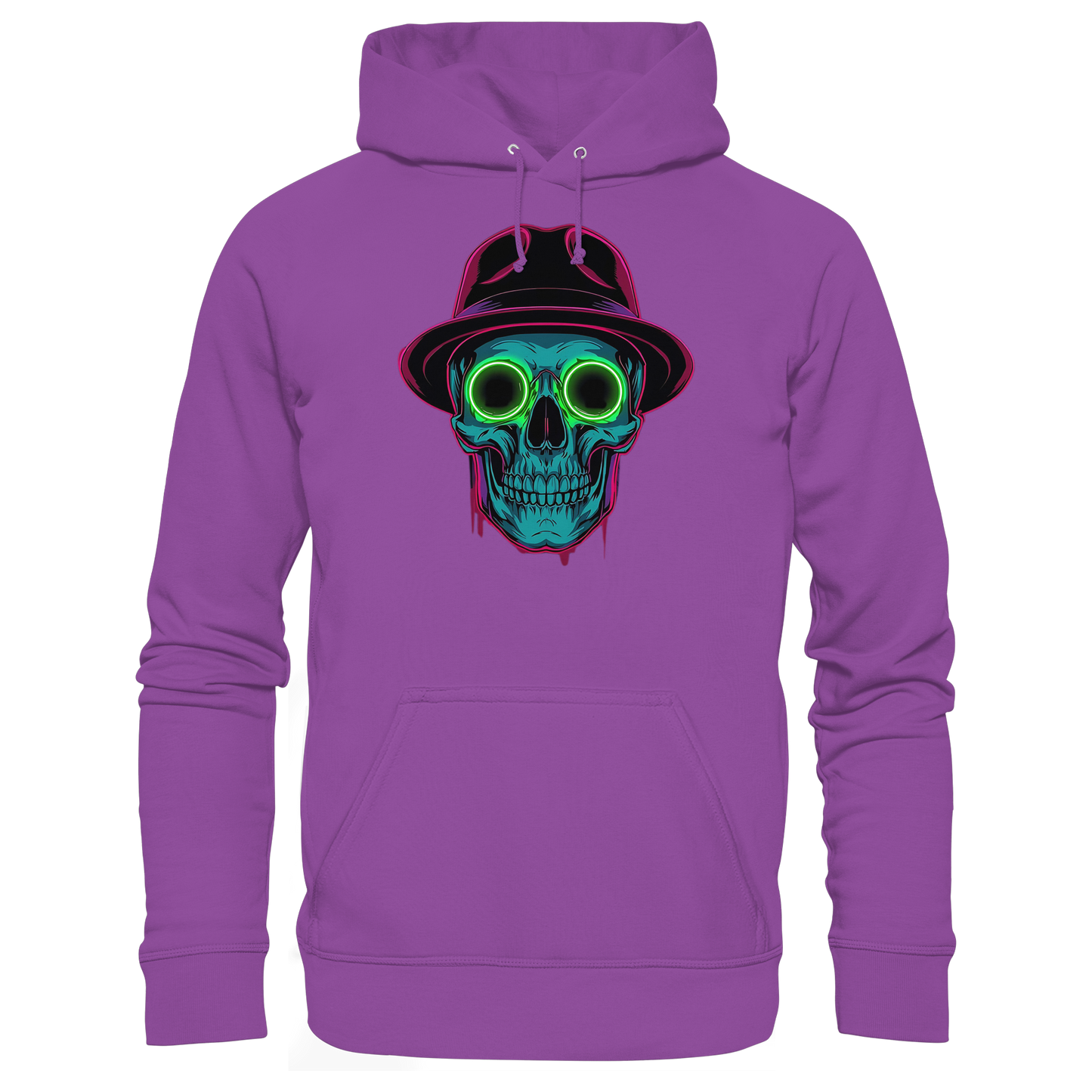 Neon Silence – Purple & Lime - Basic Unisex Hoodie