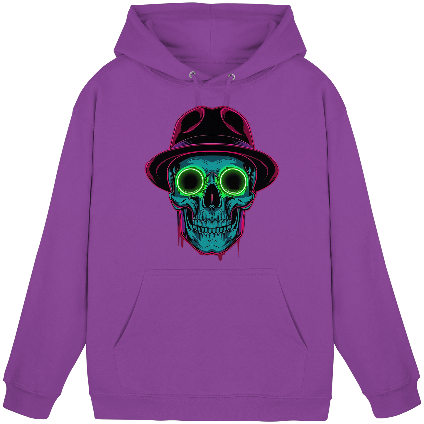 Neon Silence – Purple & Lime - Basic Unisex Hoodie