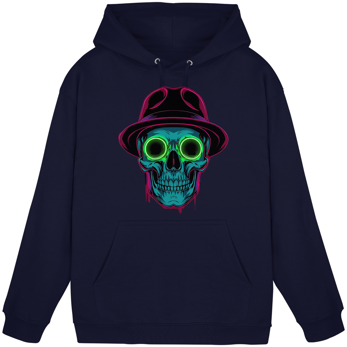 Neon Silence – Purple & Lime - Basic Unisex Hoodie