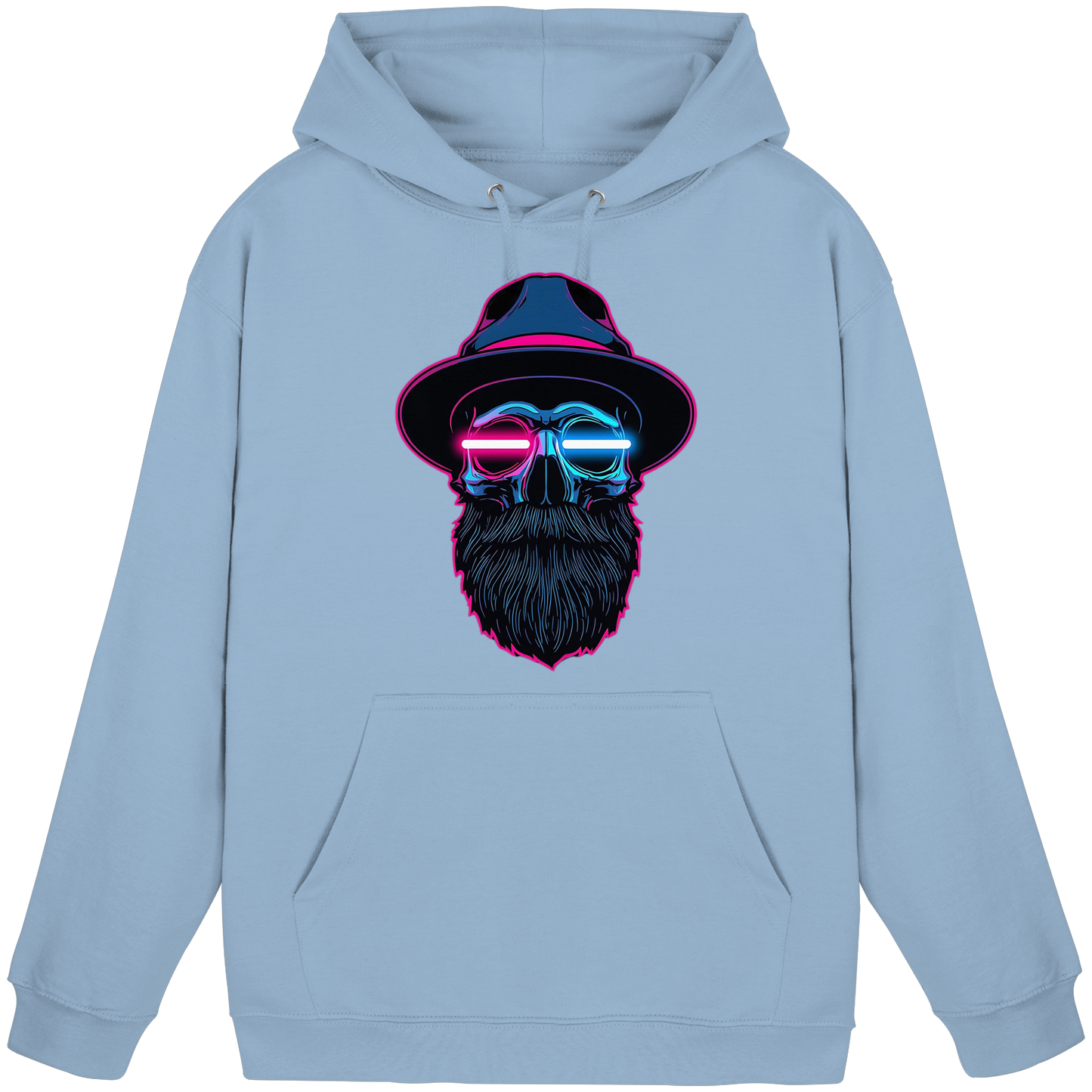 Neon Silence – Pink & Blue - Basic Unisex Hoodie