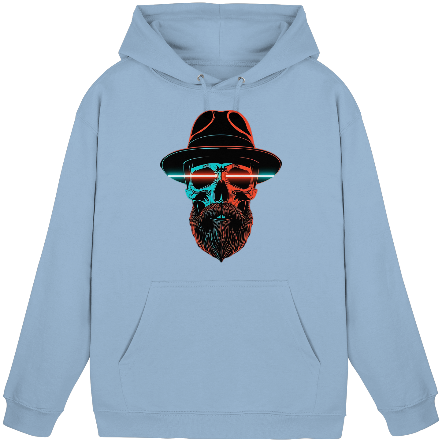 Neon Silence – Turquoise & Orange - Basic Unisex Hoodie