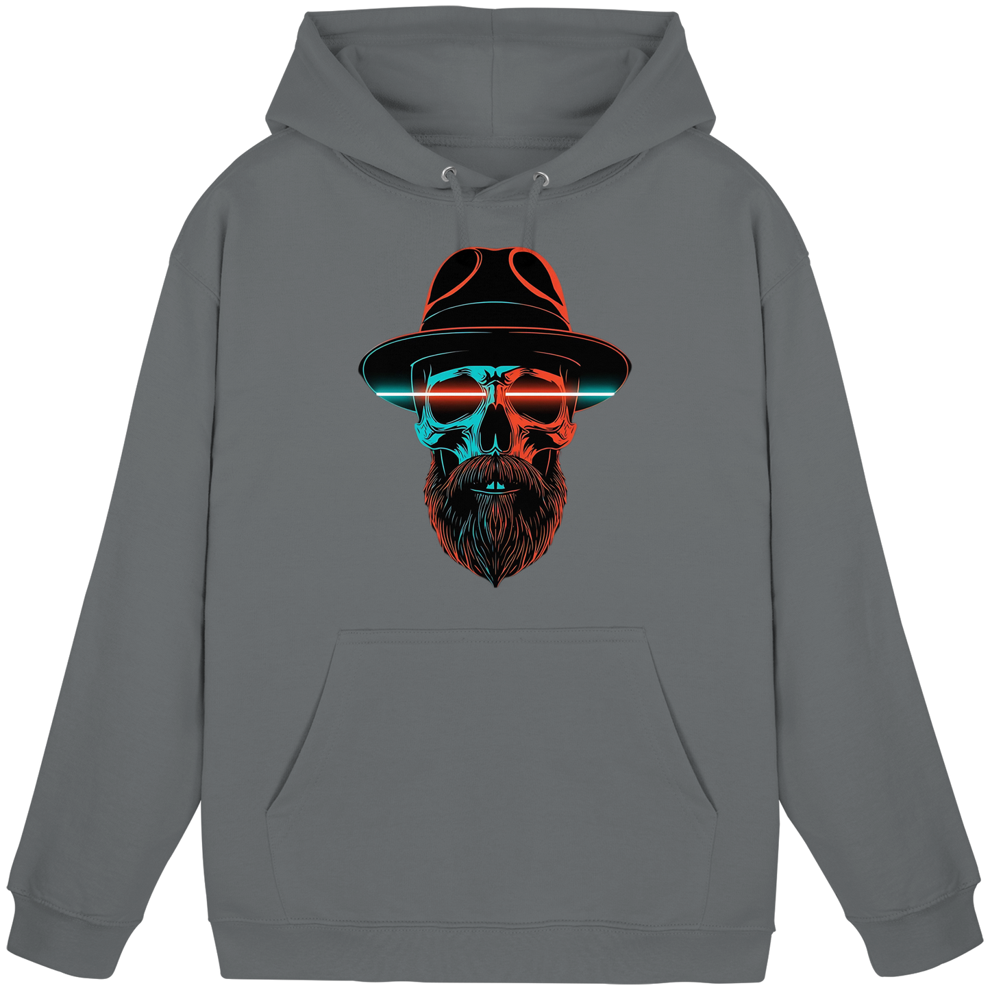 Neon Silence – Turquoise & Orange - Basic Unisex Hoodie