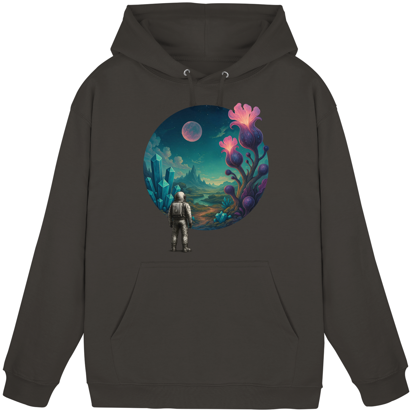 Crystal Bloom – Astronaut’s Journey - Basic Unisex Hoodie