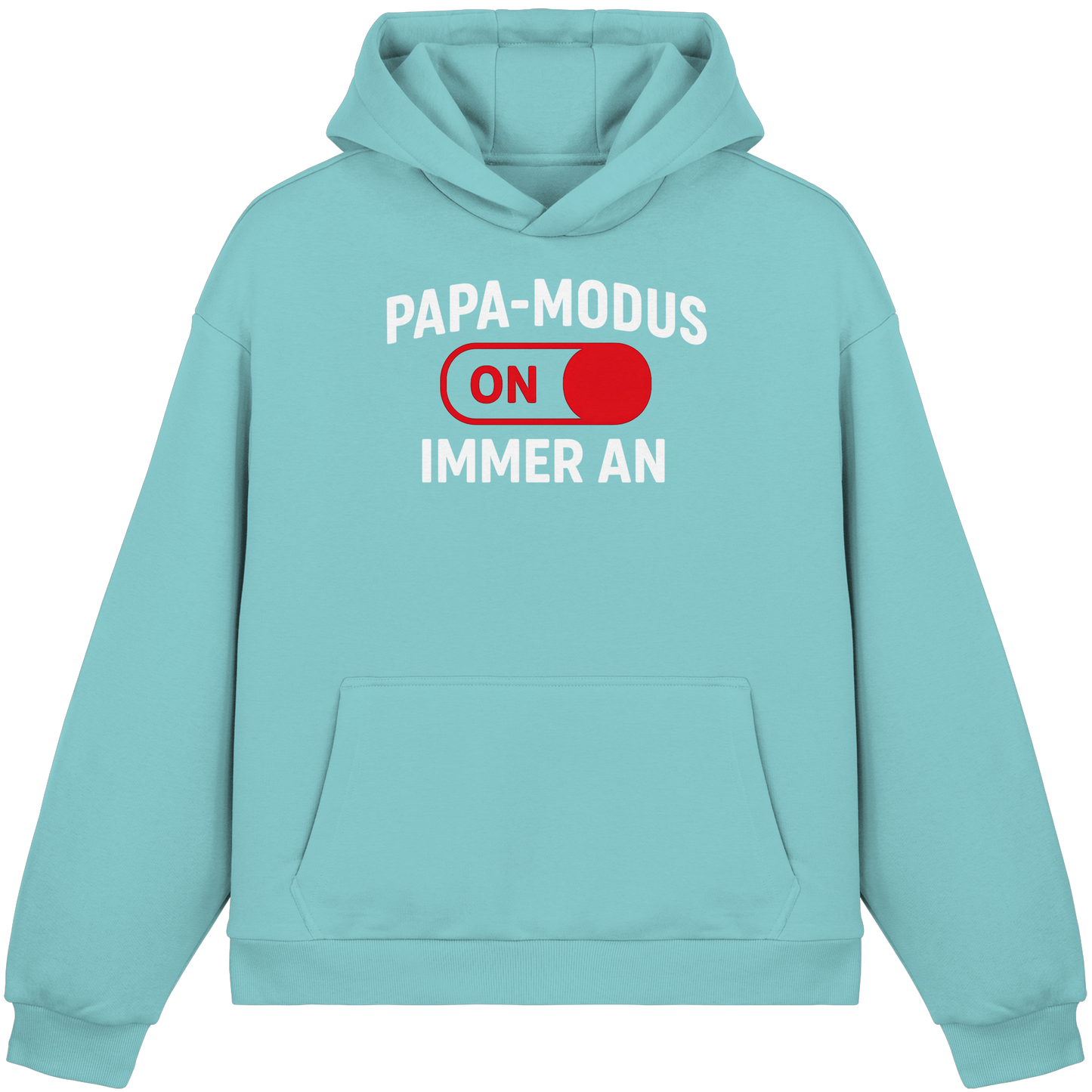 Papa-Modus On - Rot - Fluffy Boxcut Hoodie
