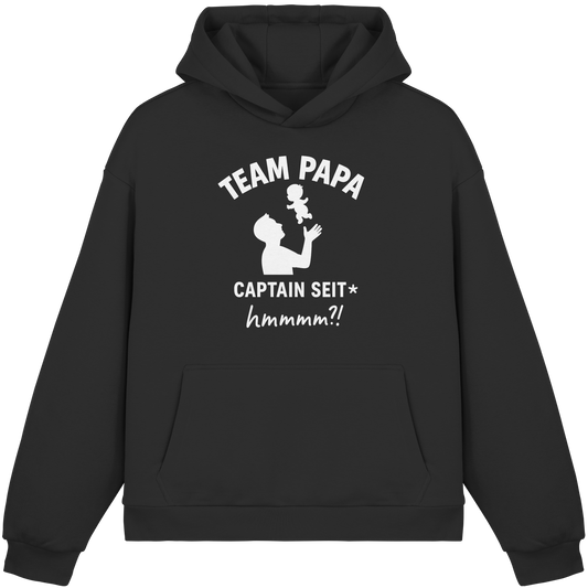 Team Papa - Captain seit* - Fluffy Boxcut Hoodie