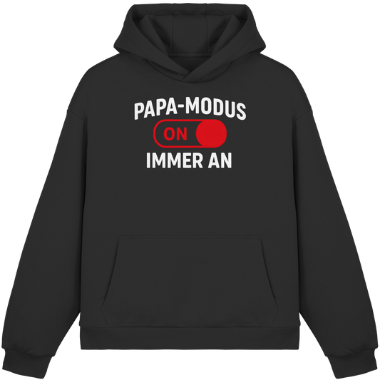 Papa-Modus On - Rot - Fluffy Boxcut Hoodie