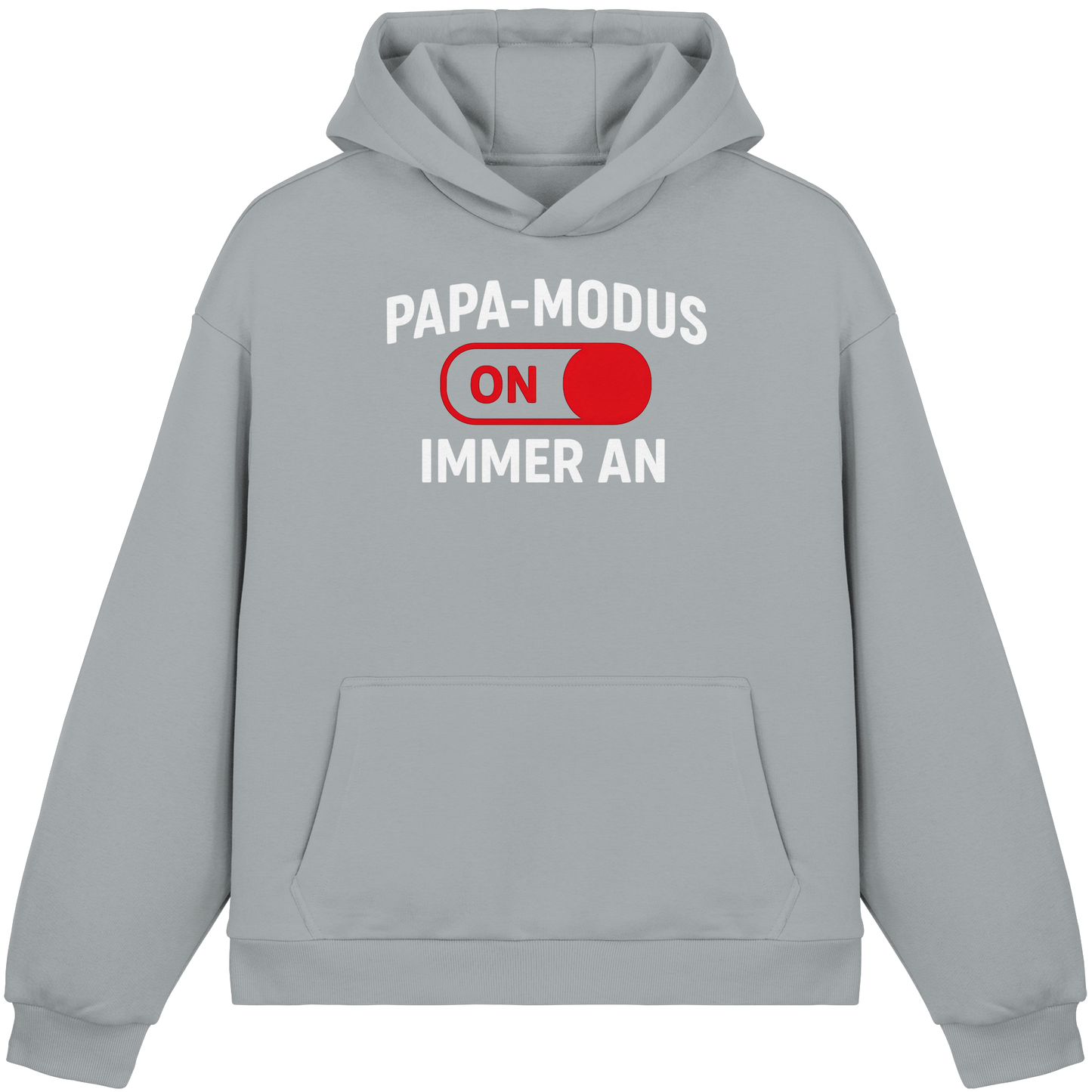 Papa-Modus On - Rot - Fluffy Boxcut Hoodie
