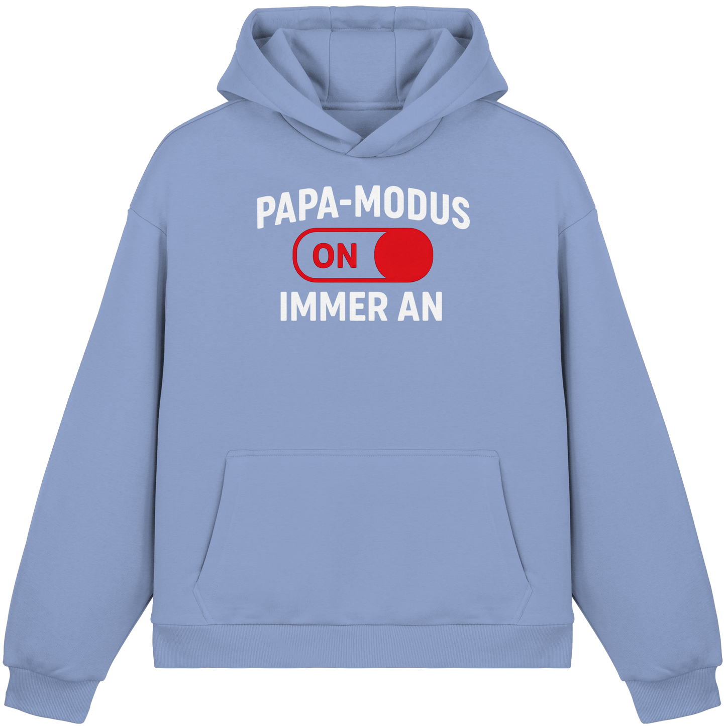 Papa-Modus On - Rot - Fluffy Boxcut Hoodie
