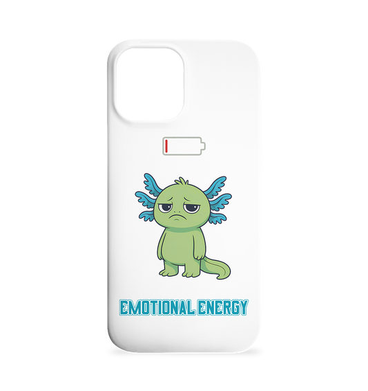 Emotional Energy – Axolotl mit leerem Akku - Iphone 12 Max Handyhülle