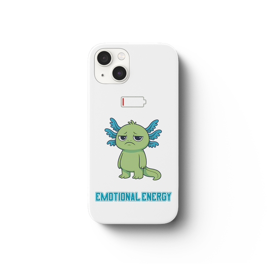 Emotional Energy – Axolotl mit leerem Akku - iPhone 13 Handyhülle