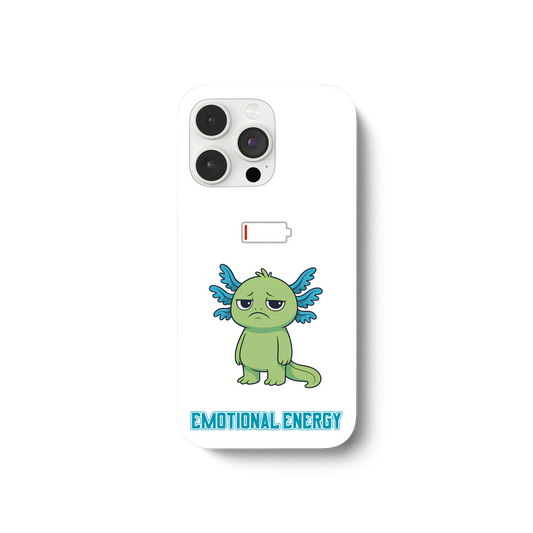 Emotional Energy – Axolotl mit leerem Akku - iPhone 13 Pro Handyhülle
