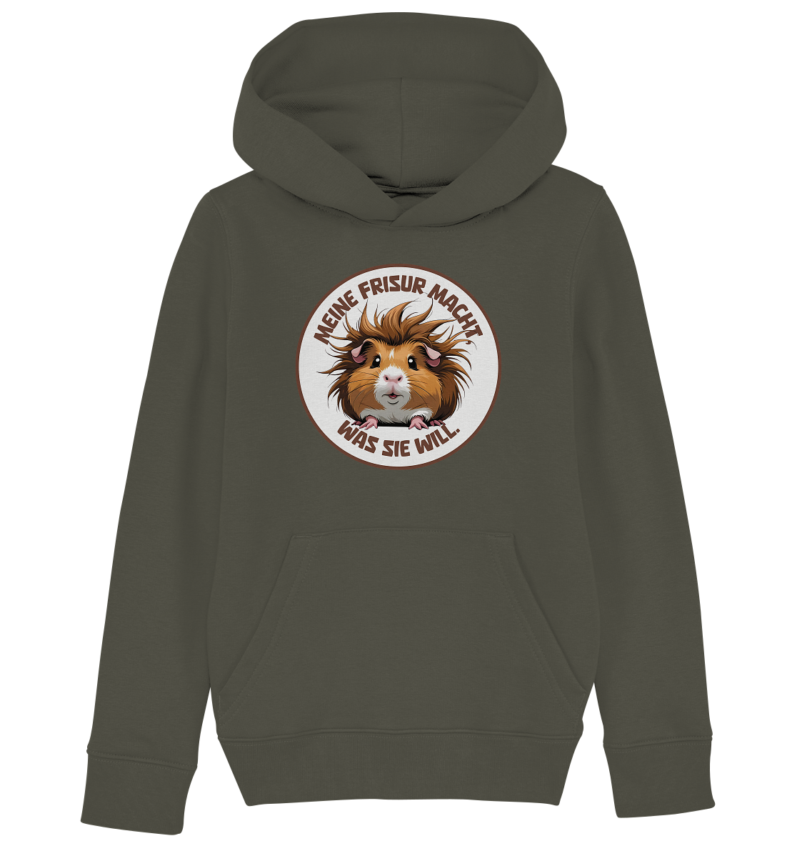 Meine Frisur macht, was sie will – Meerschweinchen (braun) - Kids Organic Hoodie