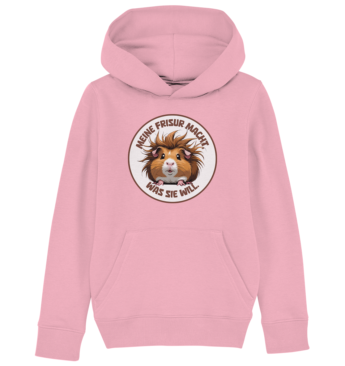 Meine Frisur macht, was sie will – Meerschweinchen (braun) - Kids Organic Hoodie