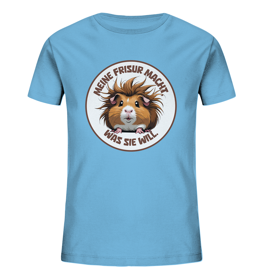 Meine Frisur macht, was sie will – Meerschweinchen (braun) - Kids Organic Shirt