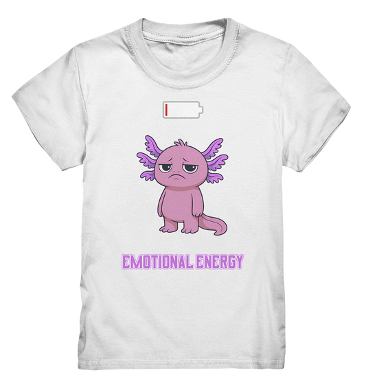 Emotional Energy – Axolotl mit leerem Akku (Pink) - Kids Premium Shirt