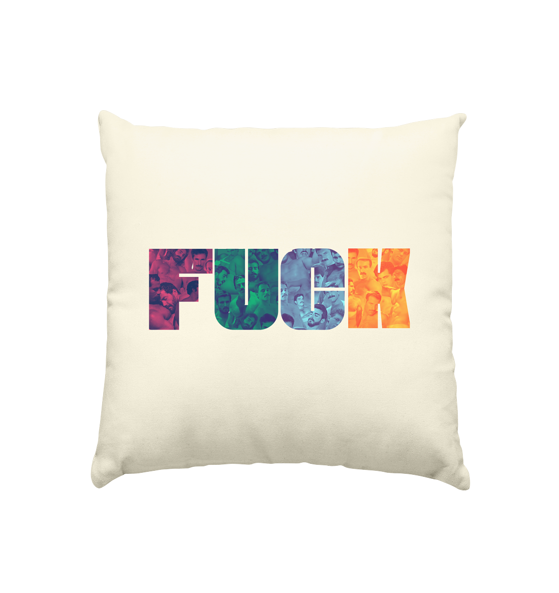 FUCK – Gay Icons Uncut - Kissen natur 40x40cm