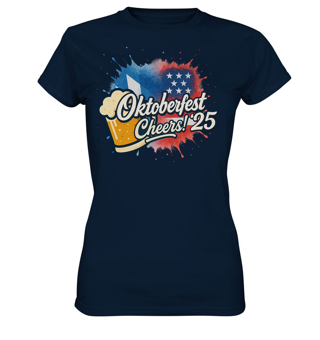 Global Cheers! - USA mit Bier - Ladies Premium Shirt
