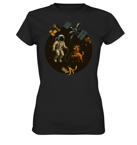 Poodle in Space – Astronautenspaziergang der Extraklasse - Ladies Premium Shirt