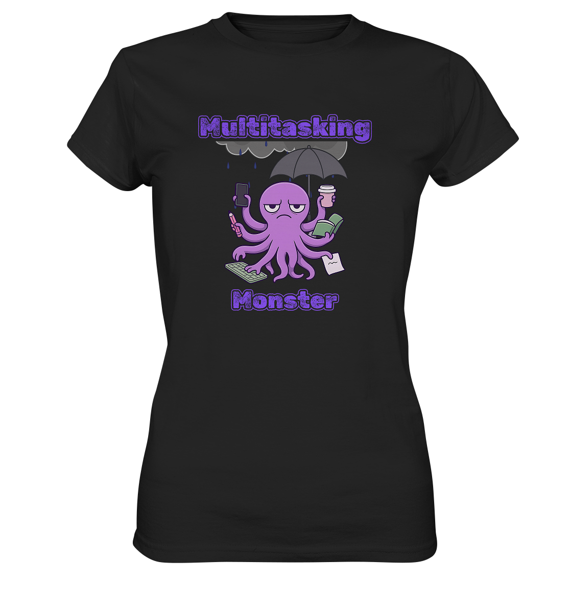 Multitasking Monster - Lila - Ladies Premium Shirt