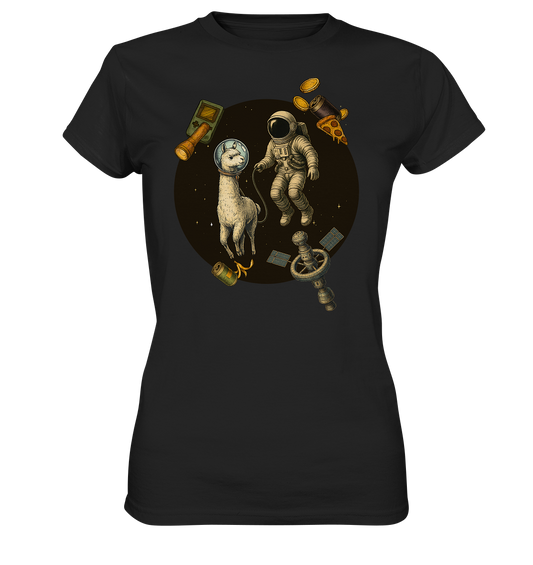 Spacewalk Gone Weird – Astronaut mit Lama - Ladies Premium Shirt