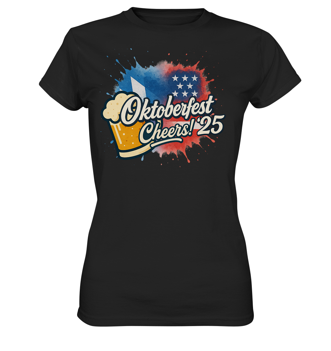 Global Cheers! - USA mit Bier - Ladies Premium Shirt