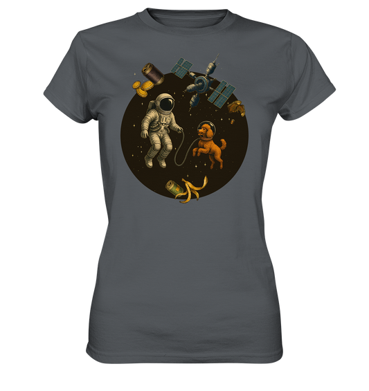 Poodle in Space – Astronautenspaziergang der Extraklasse - Ladies Premium Shirt