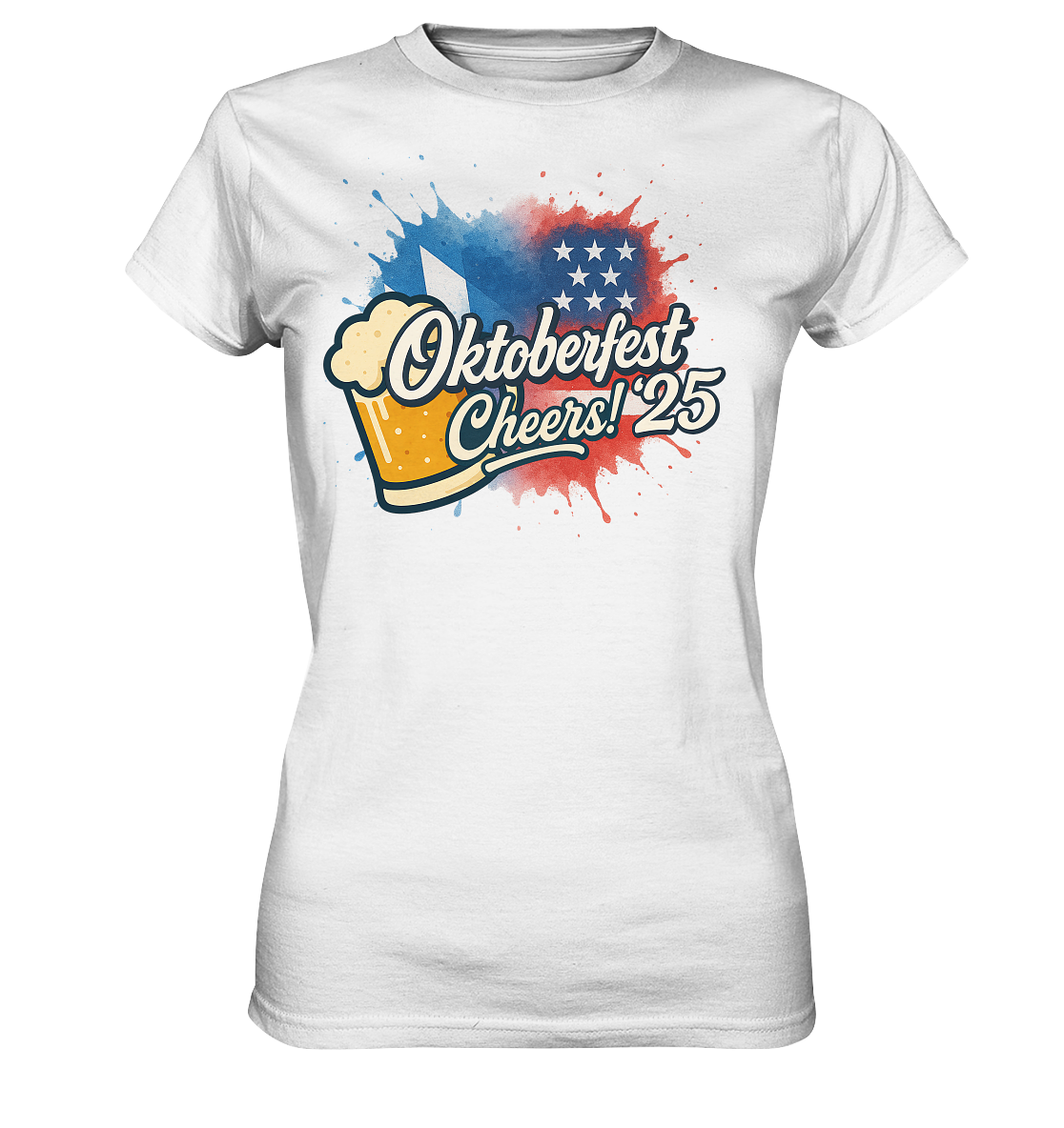 Global Cheers! - USA mit Bier - Ladies Premium Shirt