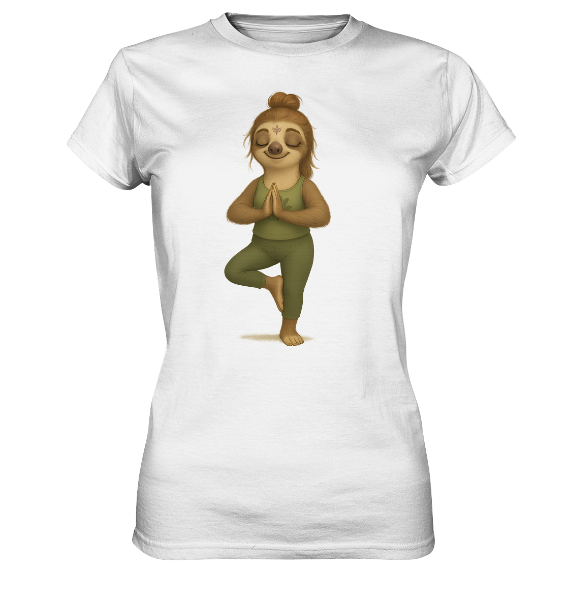 Slothies – Britta Balance – Yoga-Studio-Betreiberin mit permanentem Om - Ladies Premium Shirt