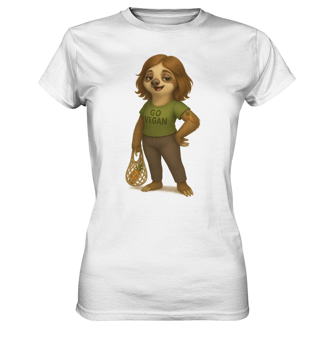Slothies – Melanie Möhrchen – Vegan-Aktivistin mit Karotten-Tattoo - Ladies Premium Shirt