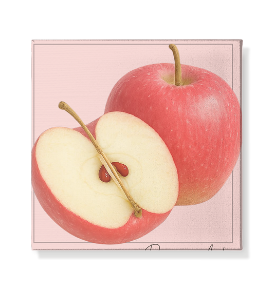 Fructus Botanica – Apfel (Pomum Aeternum) - Leinwand 20x20cm