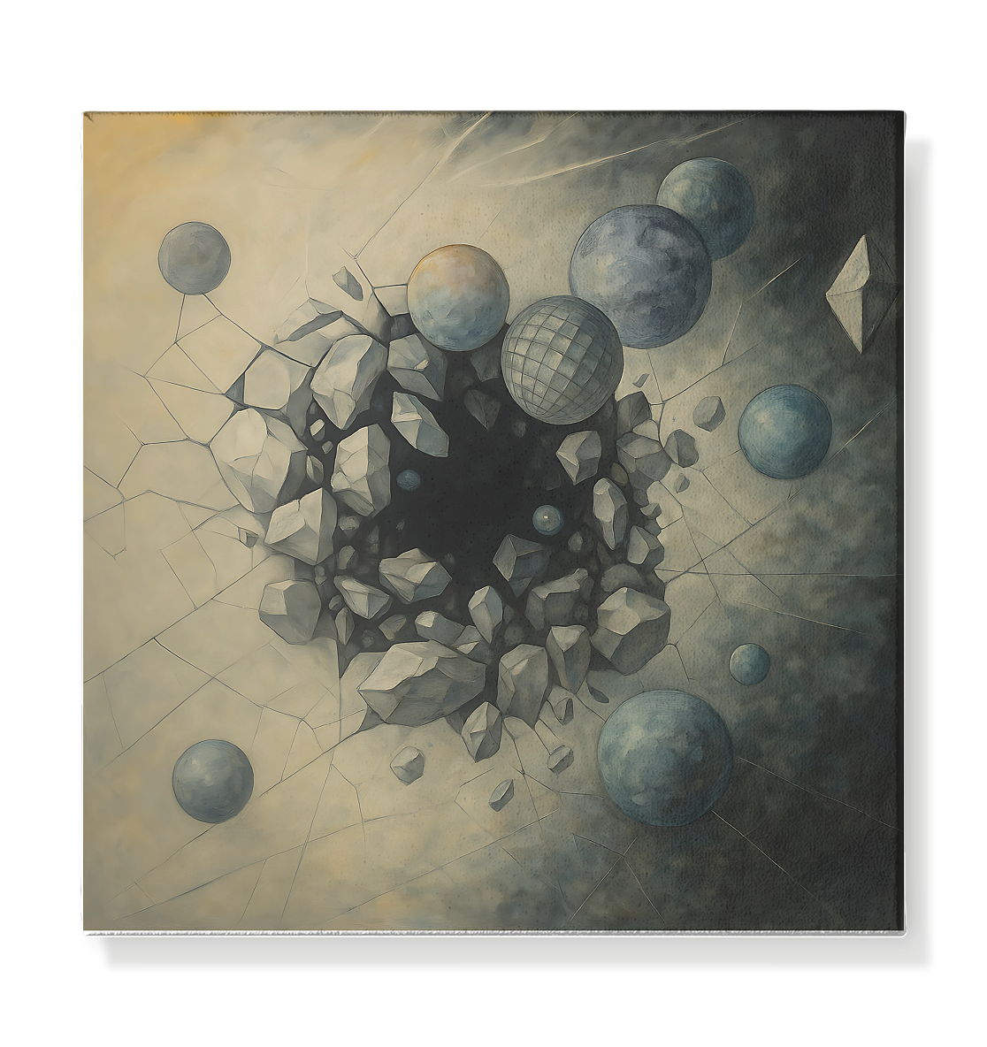 r.p.art - "Durchbruch" - Wandbild - Leinwand 30x30cm
