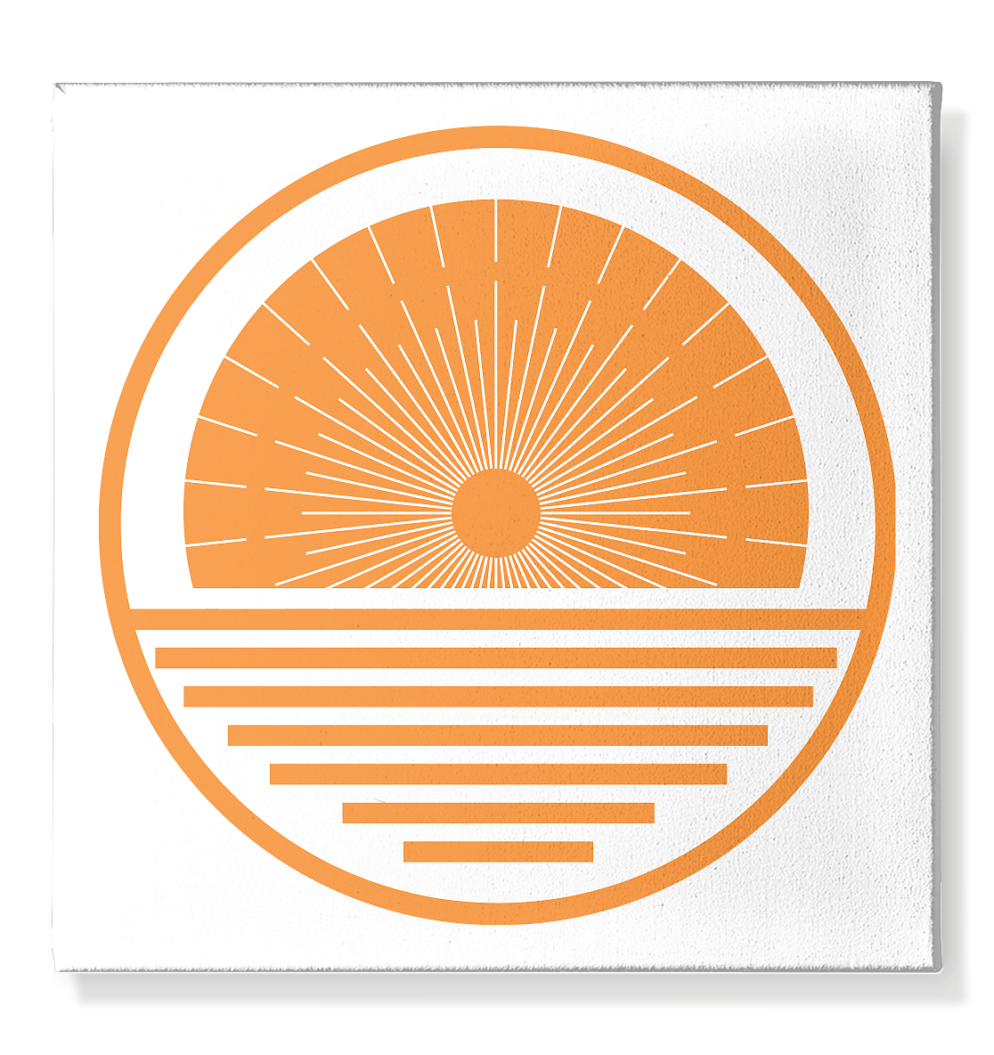 Sol – Leinwandbild 50x50 cm | Minimalistisches Sonnen-Design | Prints&Power Kollektion - Leinwand 50x50cm