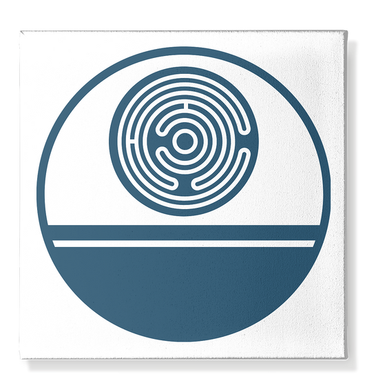 Luna – Leinwandbild 50x50 cm | Minimalistisches Mond-Design | Prints&Power Kollektion - Leinwand 50x50cm