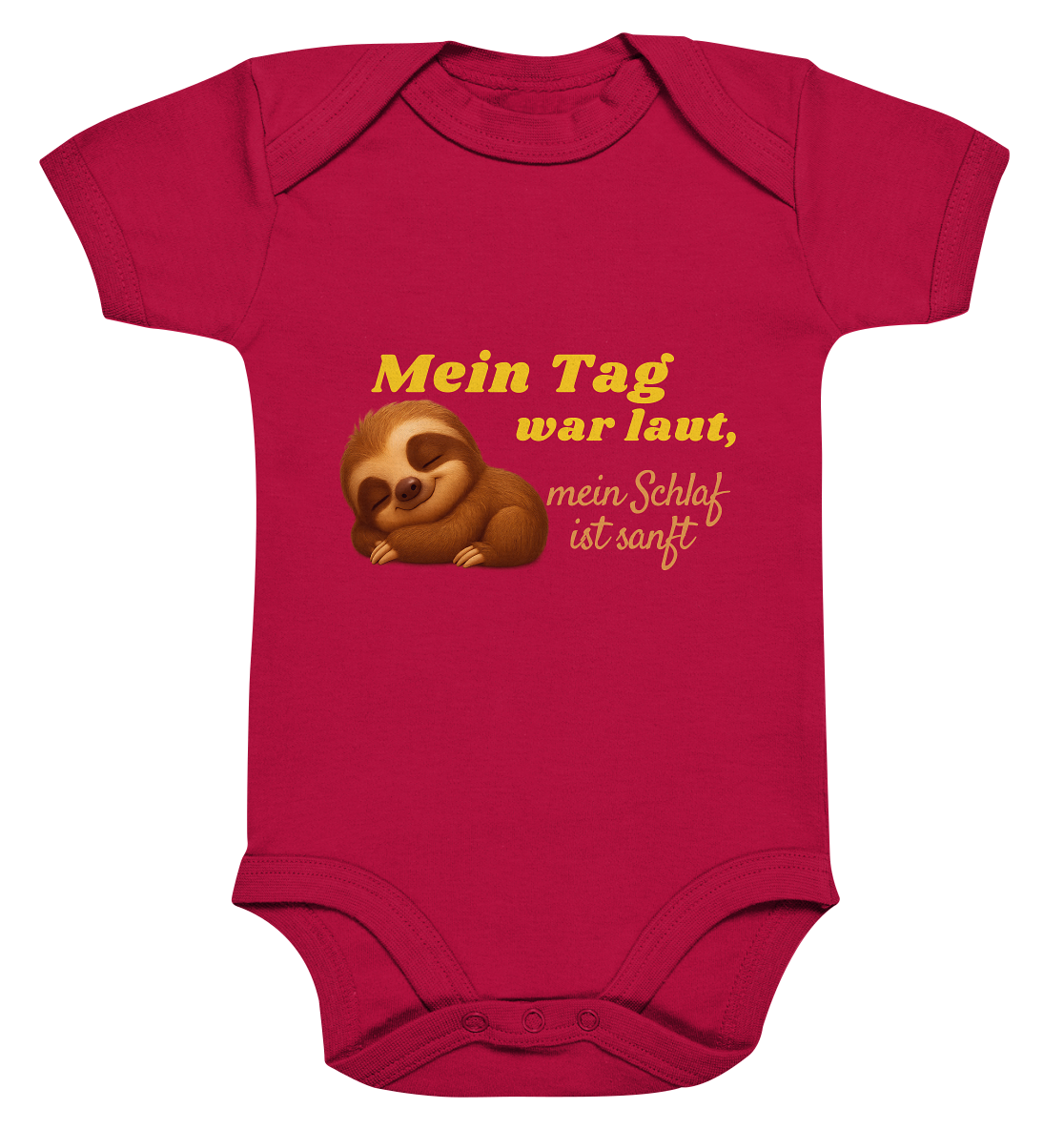Mein Tag war laut, mein Schlaf ist sanft – Faultierbaby 2 - Organic Baby Bodysuit