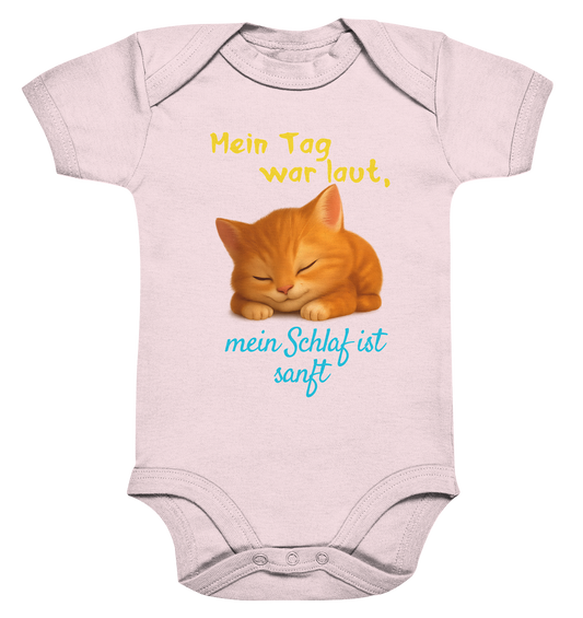Mein Tag war laut, mein schlaf ist sanft – Kätzchen - Organic Baby Bodysuit