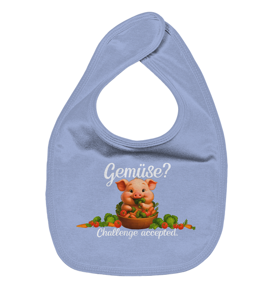 Gemüse? Challenge accepted. – Babylätzchen - Dunkel - Organic Baby-Lätzchen