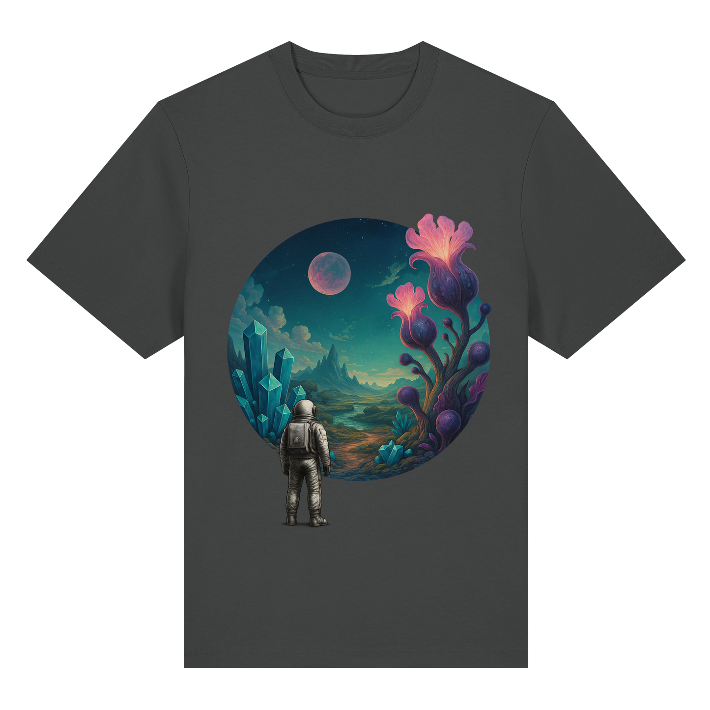 Crystal Bloom – Astronaut’s Journey - Organic Heavy T-Shirt