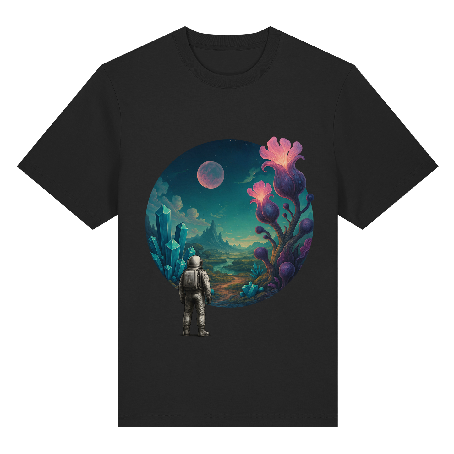 Crystal Bloom – Astronaut’s Journey - Organic Heavy T-Shirt