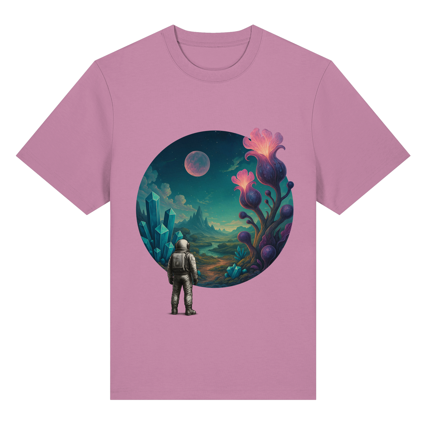 Crystal Bloom – Astronaut’s Journey - Organic Heavy T-Shirt