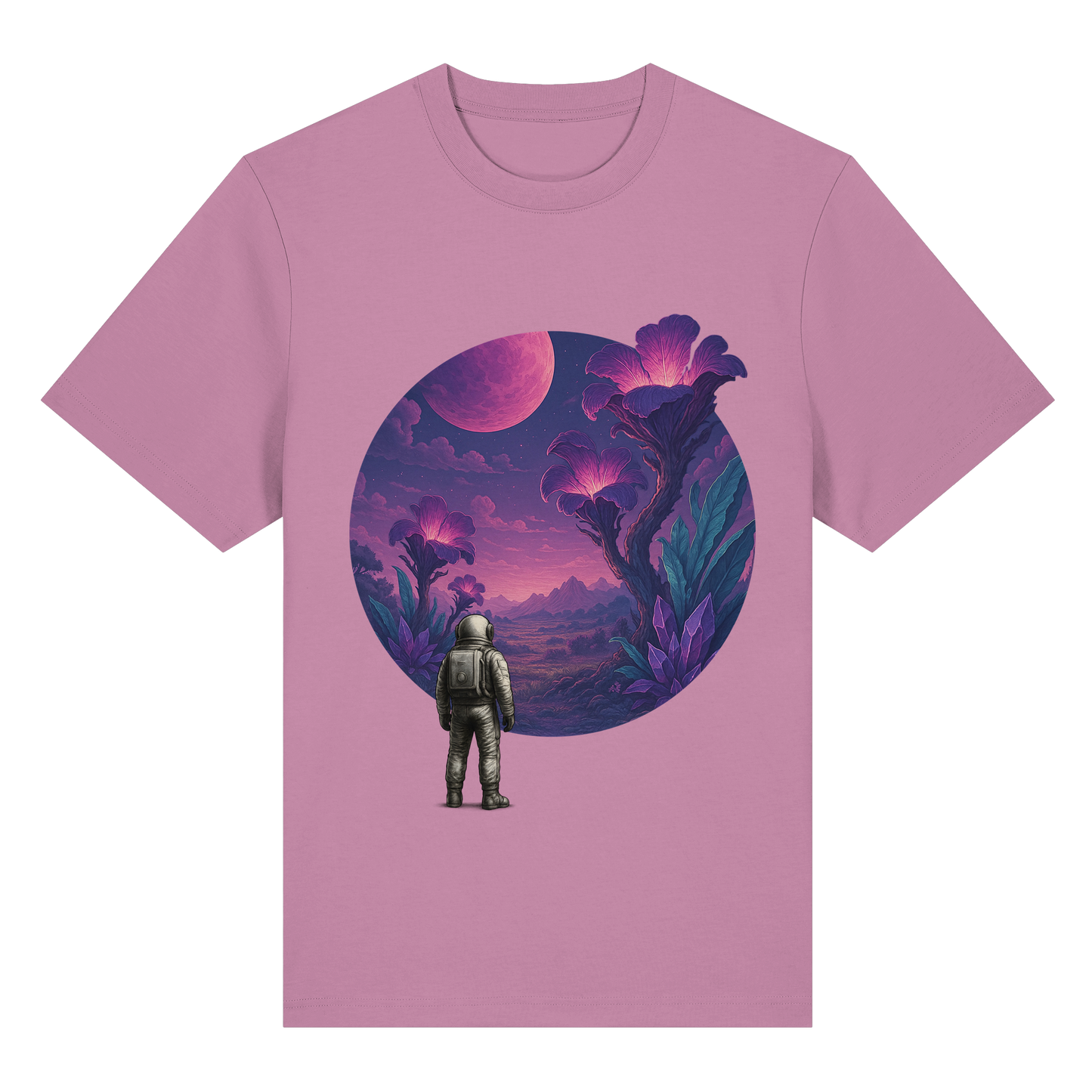 Lunar Bloom – Astronaut’s Journey - Organic Heavy T-Shirt