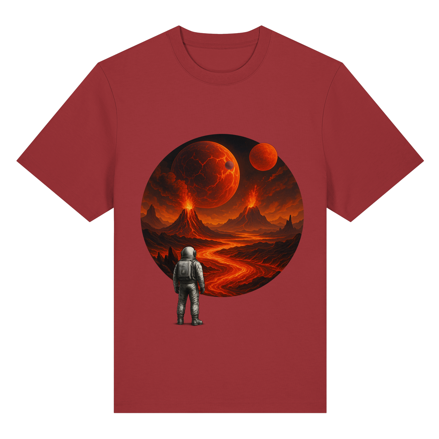Inferno View – Astronaut’s Journey - Organic Heavy T-Shirt