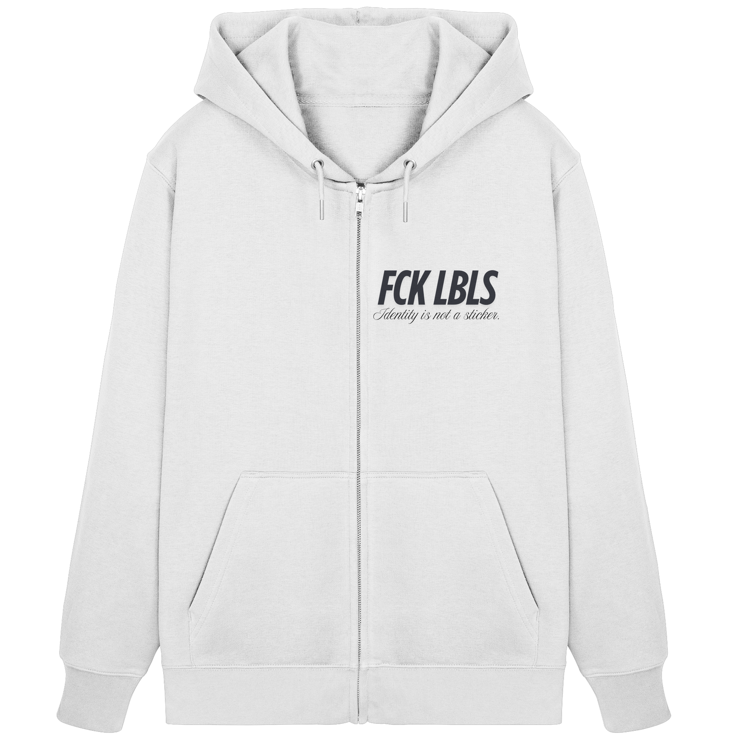 FCK LBLS – Identity is not a sticker - Organic Zipper