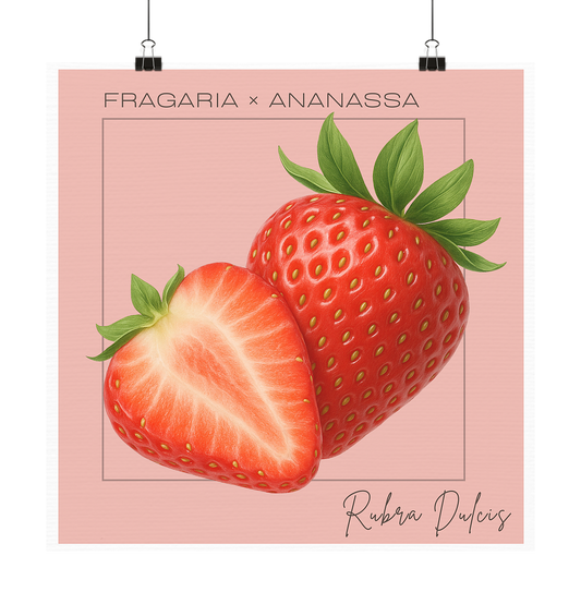 Fructus Botanica – Erdbeere (Rubra Dulcis) - Poster 20x20